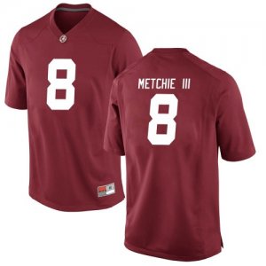 Youth Alabama Crimson Tide #8 John Metchie III Crimson Game NCAA College Football Jersey 2403LUBR6